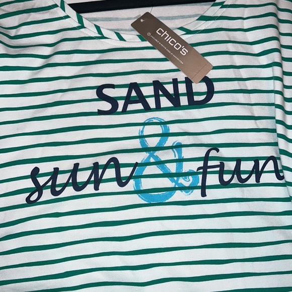 💚Zenergy Sand Sun & Fun 3/4 Sleeve top. Vivid Geen. Size 3 (16-18). NWT - Picture 1 of 13